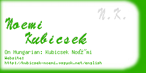 noemi kubicsek business card